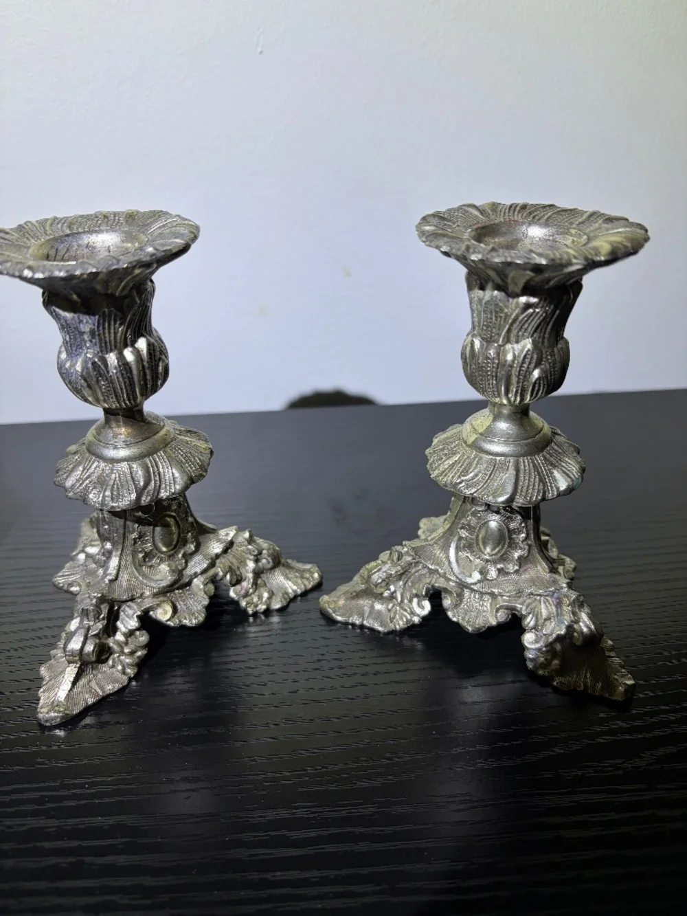 vintage silver plated candle sticks